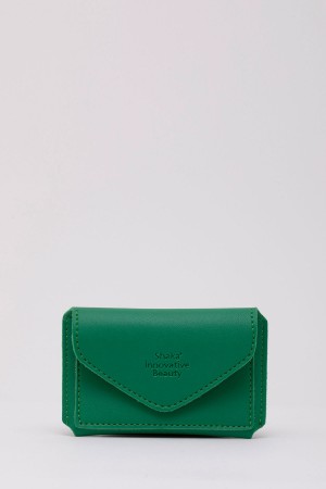Çimen Yeşili Shk106 Zarf Model Suni Deri 2 Bölmeli Kartlık Ve Cüzdan U:7 E:11 G:1 cm