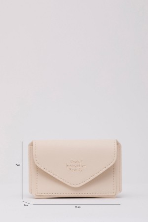Krem Shk106 Zarf Model Suni Deri 2 Bölmeli Kartlık Ve Cüzdan U:7 E:11 G:1 cm