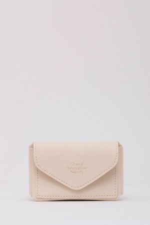 Krem Shk106 Zarf Model Suni Deri 2 Bölmeli Kartlık Ve Cüzdan U:7 E:11 G:1 cm