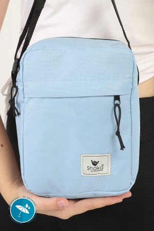 Mavi U12 2 Bölmeli Fermuarlı Ayarlanabilir Çapraz Askılı Su Geçirmez Kadın Omuz Çantası B:20 En:18 G:6