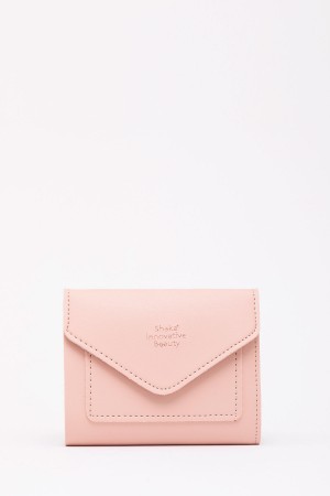 Pudra SHK67 Suni Deri Bozuk Ve Kağıt Para Bölmeli Çıtçıtlı Kartlıklı Zarf Model Cepli Cüzdan