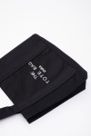 Siyah U45 Çıt Çıt Kapatmalı The Tote Bag İşlemeli Kanvas Kumaş Günlük Kadın Kol ve Omuz Çantası 25x30